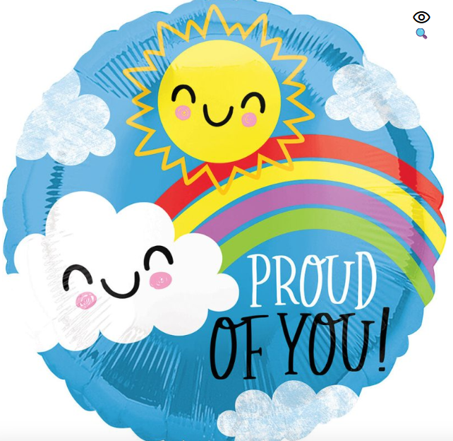 Proud Of You Sun and Cloud 17" Balloon - happypartycity.com