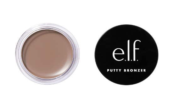 e.l.f. Putty Bronzer, Feelin’ Shady Creamy & Highly Pigmented Formula, Creates a Long-Lasting Bronzed Glow, Infused with Argan Oil & Vitamin E, Feelin’ Shady, 0.35 Oz (10g)