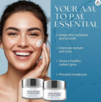 Hyaluronic Acid & Collagen Face Moisturizer – Deep Hydration & Firming Cream for Smooth, Youthful Look – Dermatologist Tested, Korean Skin Care Set, Vegan, Clean Beauty – Day & Night Duo