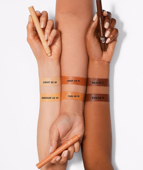 e.l.f. Flawless Brightening Concealer, Illuminating & Highlighting Face Makeup, Conceals Dark Under Eye Circles, Tan 48 N, 0.07 Fl Oz