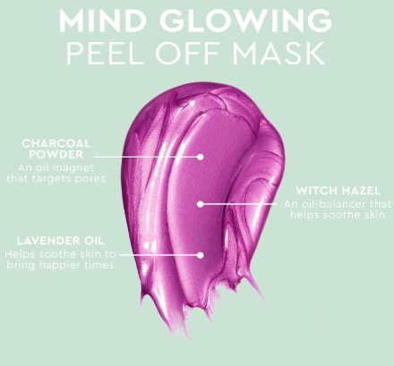 New Florence by mills Mind Glowing Peel Off Mask, 1.7 oz/ 50mL NO BOX