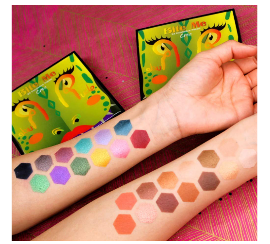 RUDE Bite Me Croc 25 Eyeshadow Palette Pink Purple Green Gold Blue Matte Shimmer