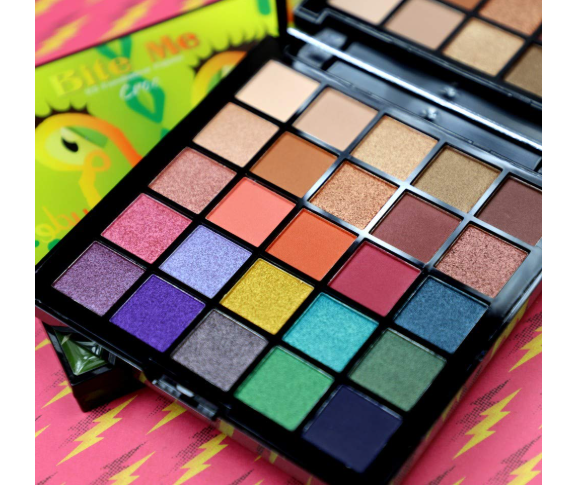 RUDE Bite Me Croc 25 Eyeshadow Palette Pink Purple Green Gold Blue Matte Shimmer