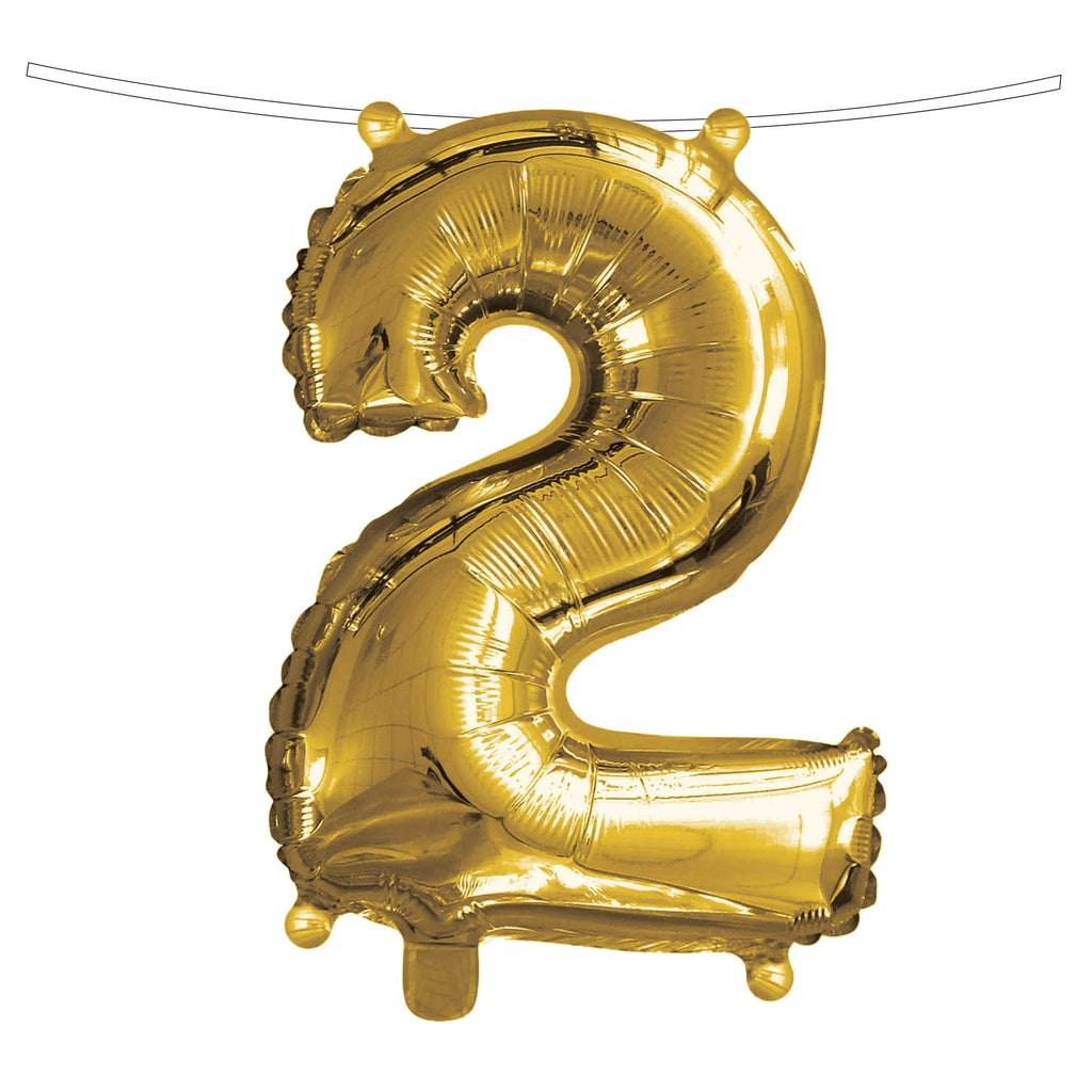 Ways to Celebrate Air-Filled Balloon, Number 2, 16 inches, 1 count