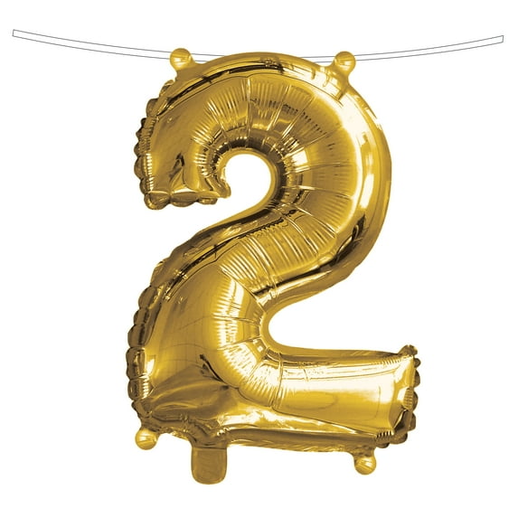 Ways to Celebrate Air-Filled Balloon, Number 2, 16 inches, 1 count
