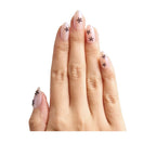 Olive & June Press-On Fake Nails - Maximalist - M Almond - Puffy Black Petal Iridescent - 42ct
