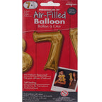 Anagram 16 in. Number 7 Gold Shape Air Fill Foil Balloon