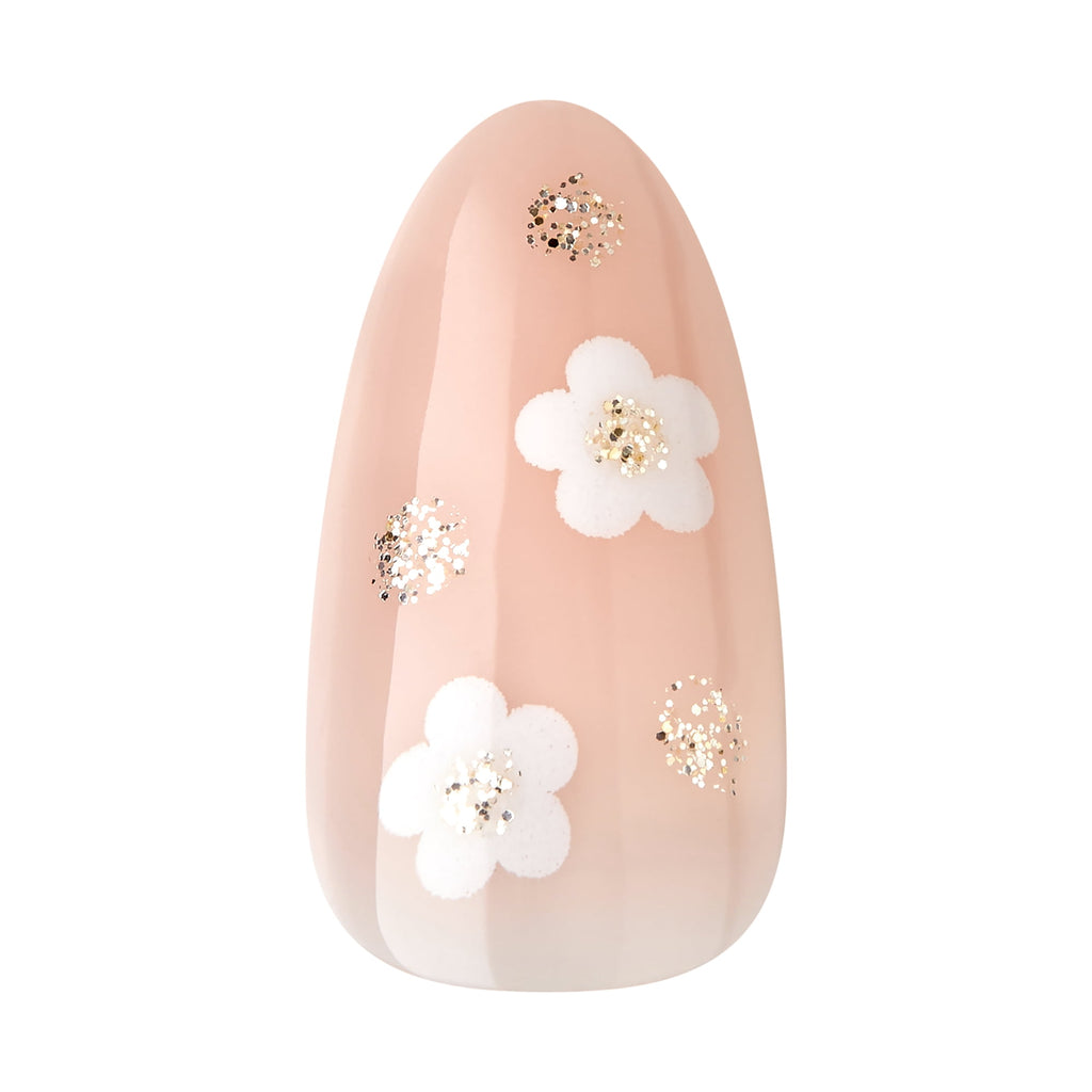 KISS Premium Classy Press-On Nails, Pink & White, Medium Length, Almond Shape, 33 Ct.