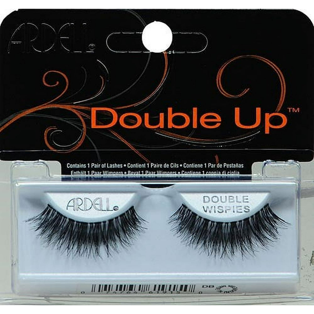 Ardell Double Up False Eyelashes, Double Wispies, Black, 1 pair