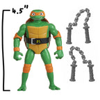Tales of The Teenage Mutant Ninja Turtles: 4.5" Head Droppin' Michelangelo Basic Figure by Playmates Toys