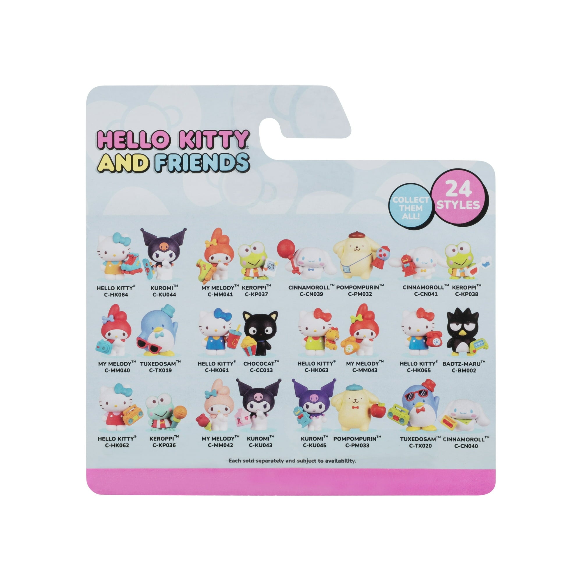 Hello Kitty and Friends - 2 inch 2 Figure Pack - Rainbow Vibes - Tuxedosam Boombox, Cinnamoroll Cassette