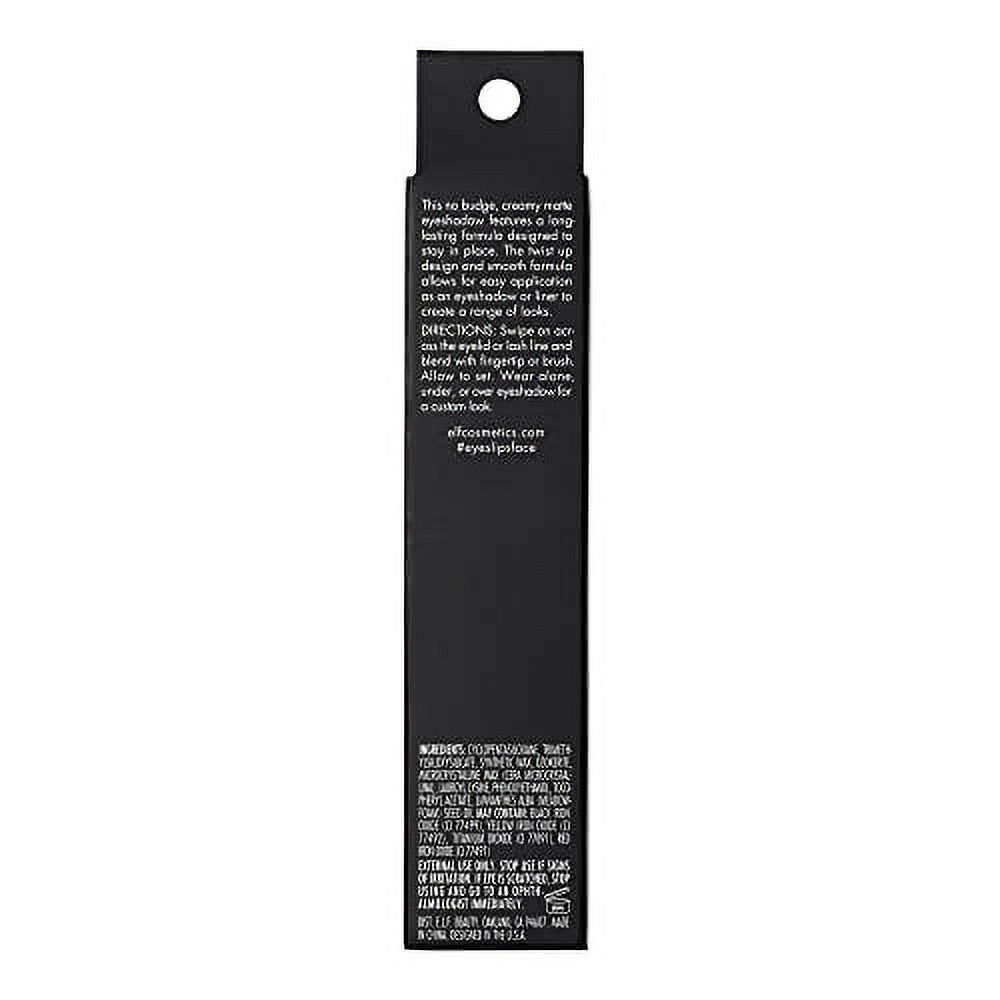 e.l.f. No Budge Matte Shadow Stick, One-Swipe Cream Eyeshadow Stick, Matte Finish, Vintage Suede