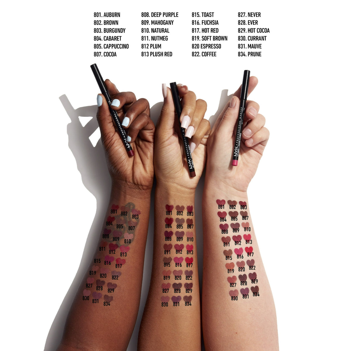 NYX Professional Makeup Slim Lip Pencil, Long-Lasting Creamy Lip Liner, Natural, 0.035 oz