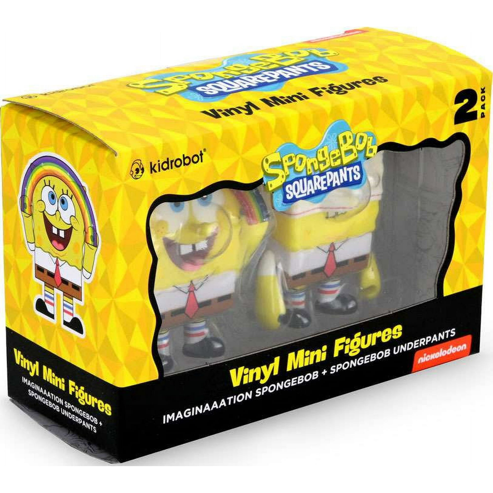 Spongebob – 3" Vinyl Figures – Imaginaaation SpongeBob & SpongeBob UnderPants 2 Pack