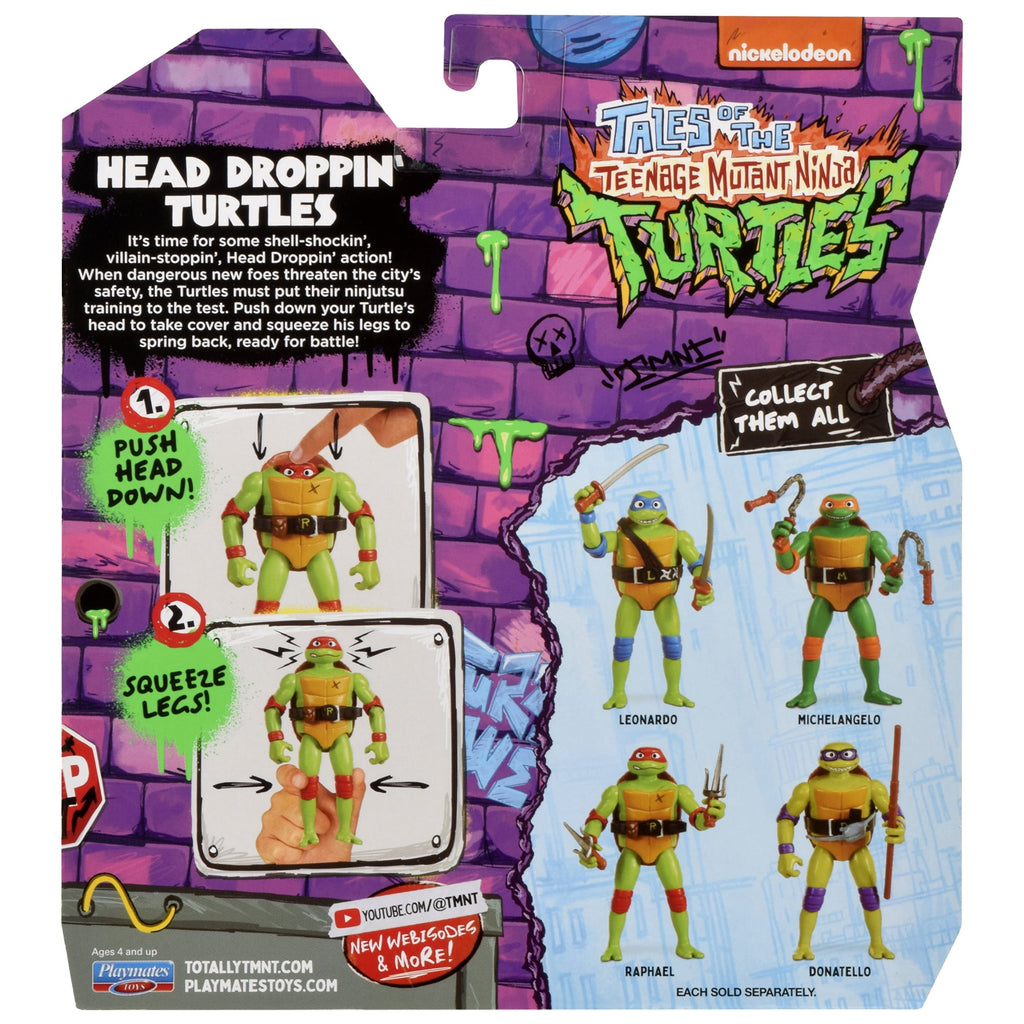 Tales of The Teenage Mutant Ninja Turtles: 4.5" Head Droppin' Michelangelo Basic Figure by Playmates Toys