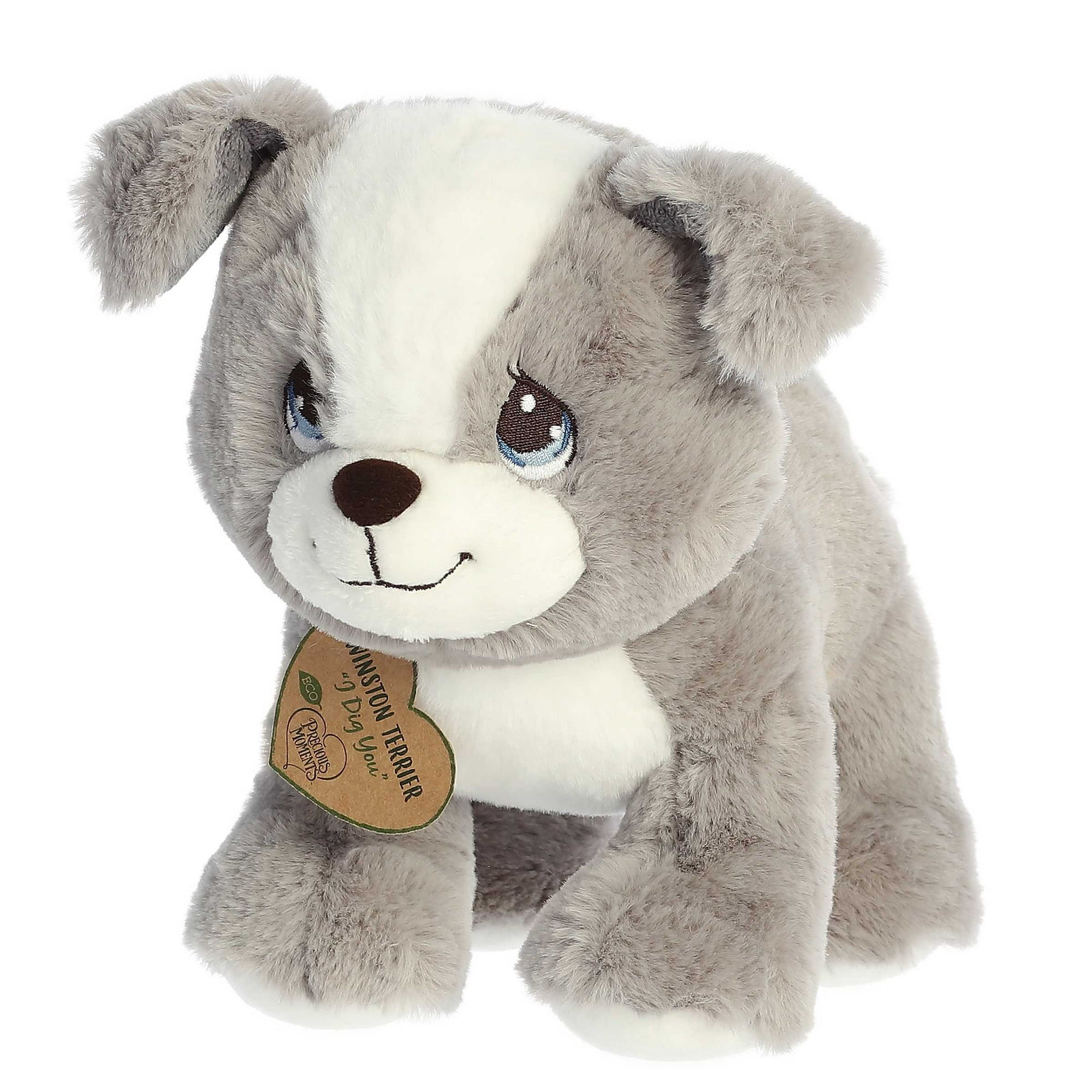 Aurora - Small Gray Precious Moments - 9" Winston Terrier - Adorable Stuffed Animal