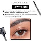 Japonesque Eyebrow & Eye Dual Ended Makeup Brush Set, 2 Piece