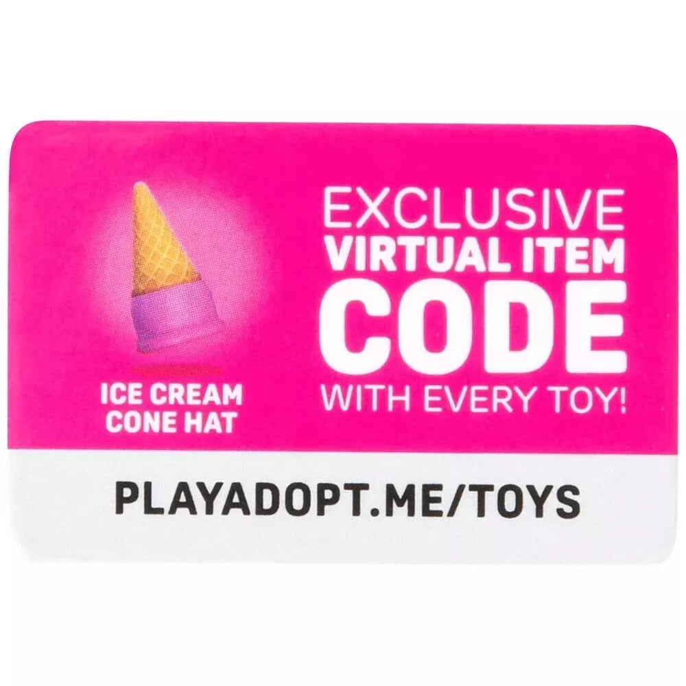 Jazwares Adopt Me; Ice Cream Parlour 5 Piece Play-Set w/ Task Board & Virt. Code