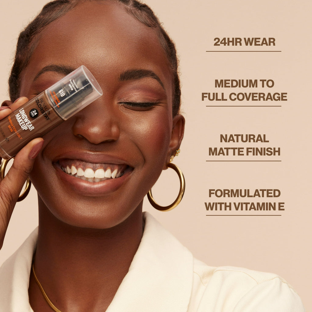 Revlon ColorStay Liquid Foundation Makeup, Matte Finish, Combination/Oily Skin, SPF 15, 400 Caramel, 1 fl oz