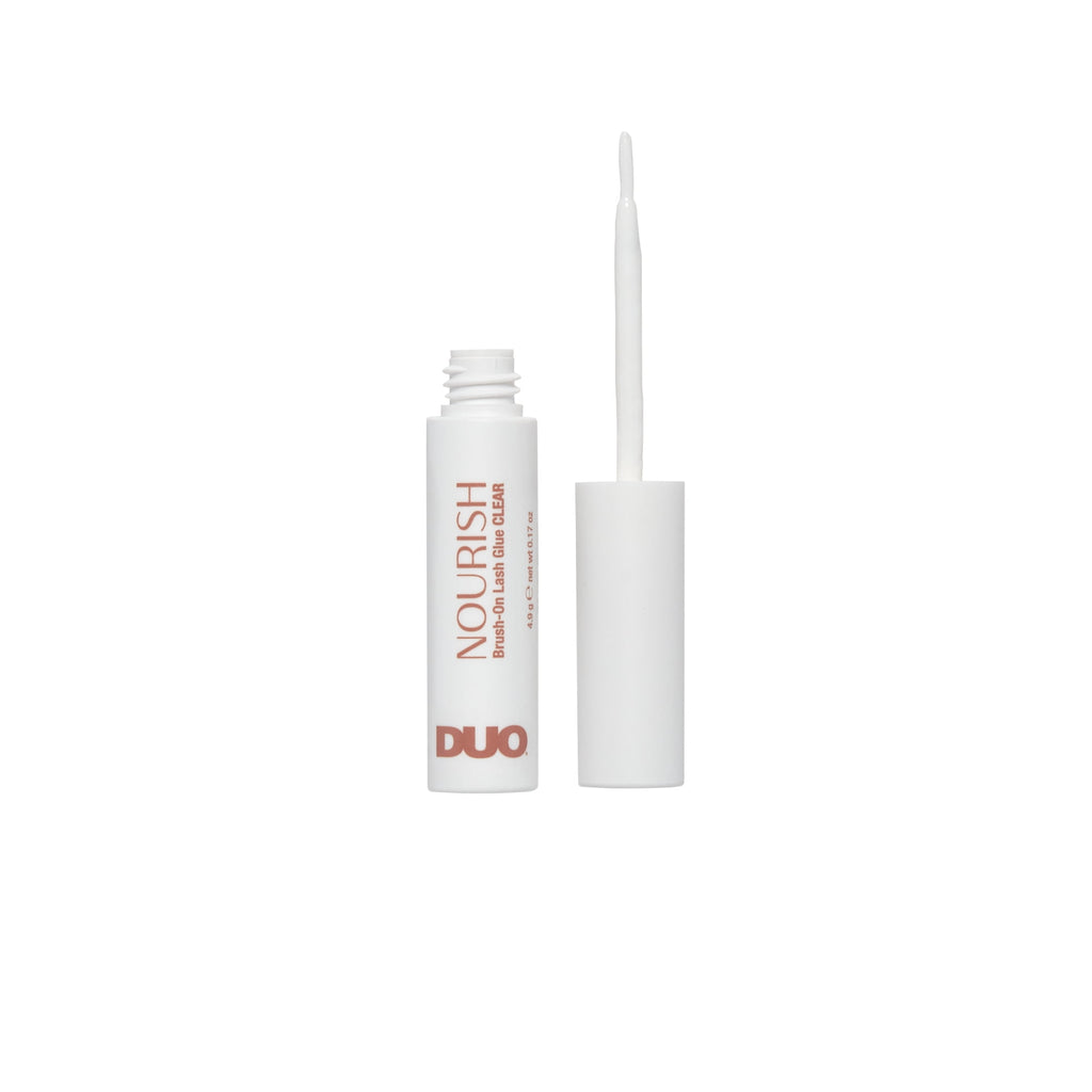 DUO Nourish False Eyelash Adhesive Brush-On Glue, Clear, 0.17 oz