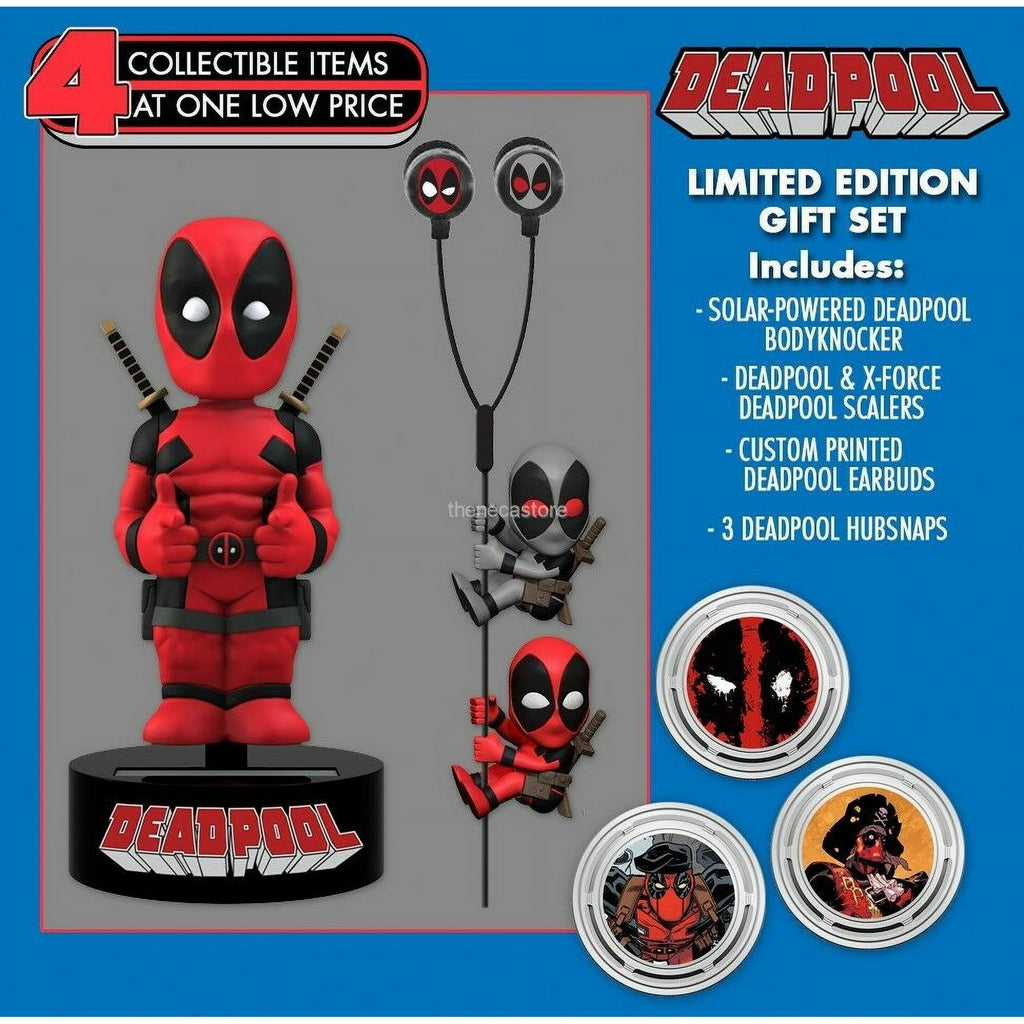 Marvel - Deadpool Gift Set (Body Knocker, Scalers, Earbuds, Hubsnaps) - NECA