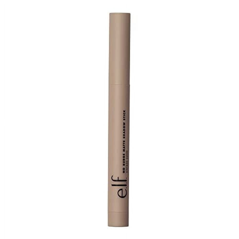 e.l.f. No Budge Matte Shadow Stick, One-Swipe Cream Eyeshadow Stick, Matte Finish, Vintage Suede