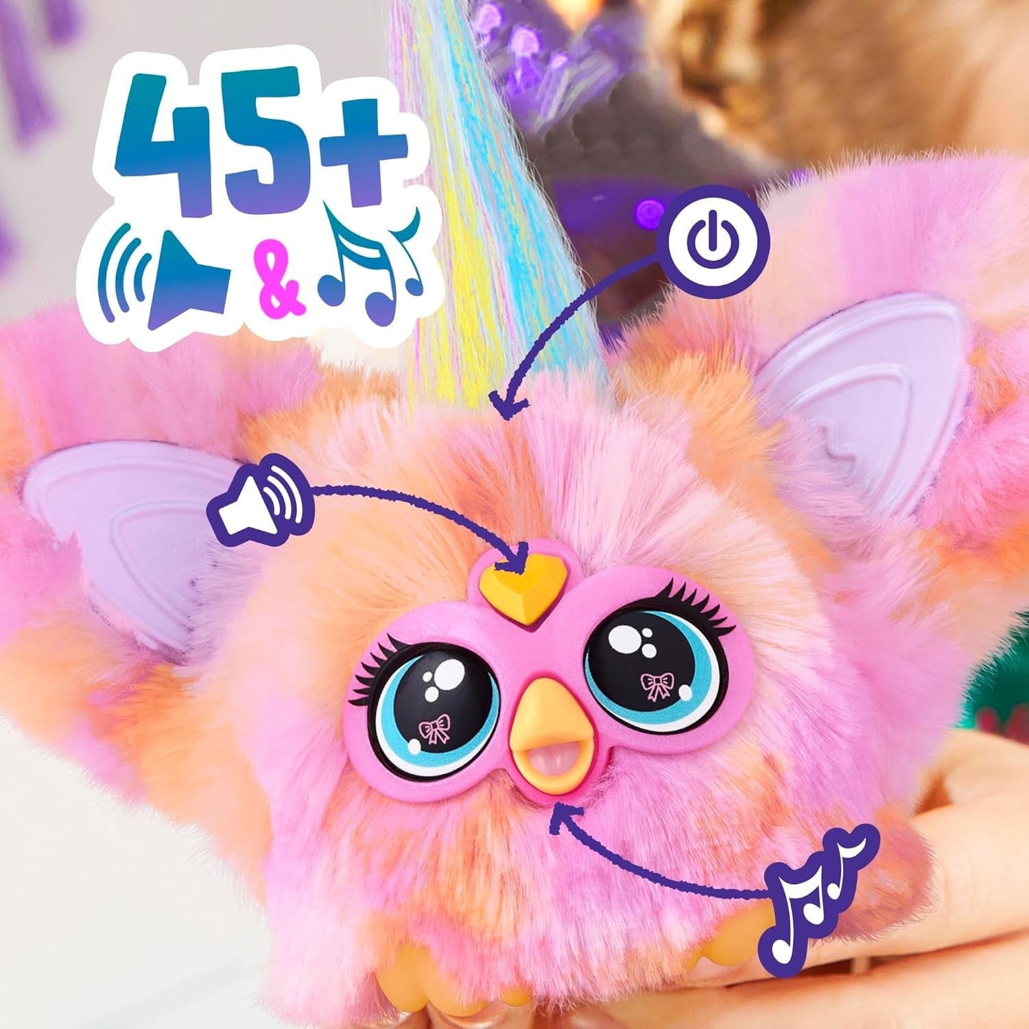 Furblets Fierce & Fabulous 2 Pack, Greenie-Meanie & May-May with 45 Sounds Each, Electronic Plush Toys for Girls & Boys 6 Years & Up