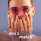 Sally Hansen Salon Effects Perfect Press-On Nails, Asap Apple, Non-Damaging, Easy to Apply
