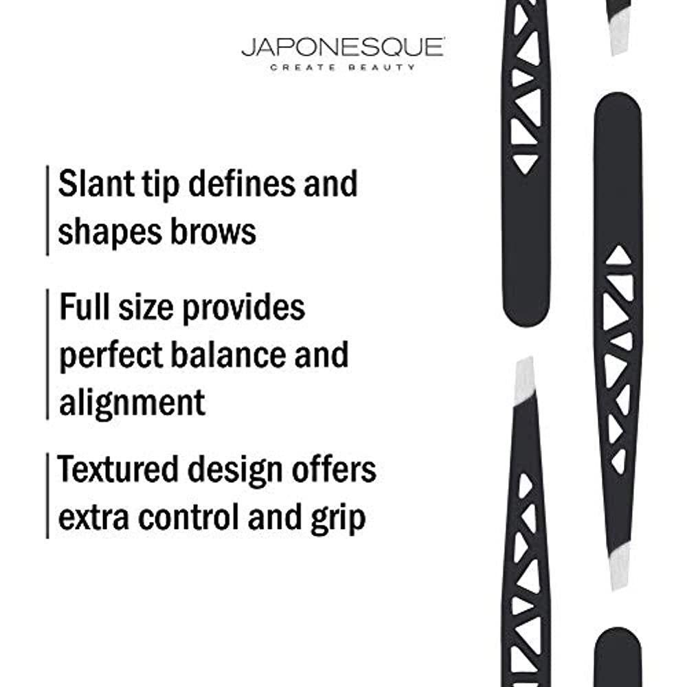Japonesque Luxe Slant Tweezer W/Sleeve