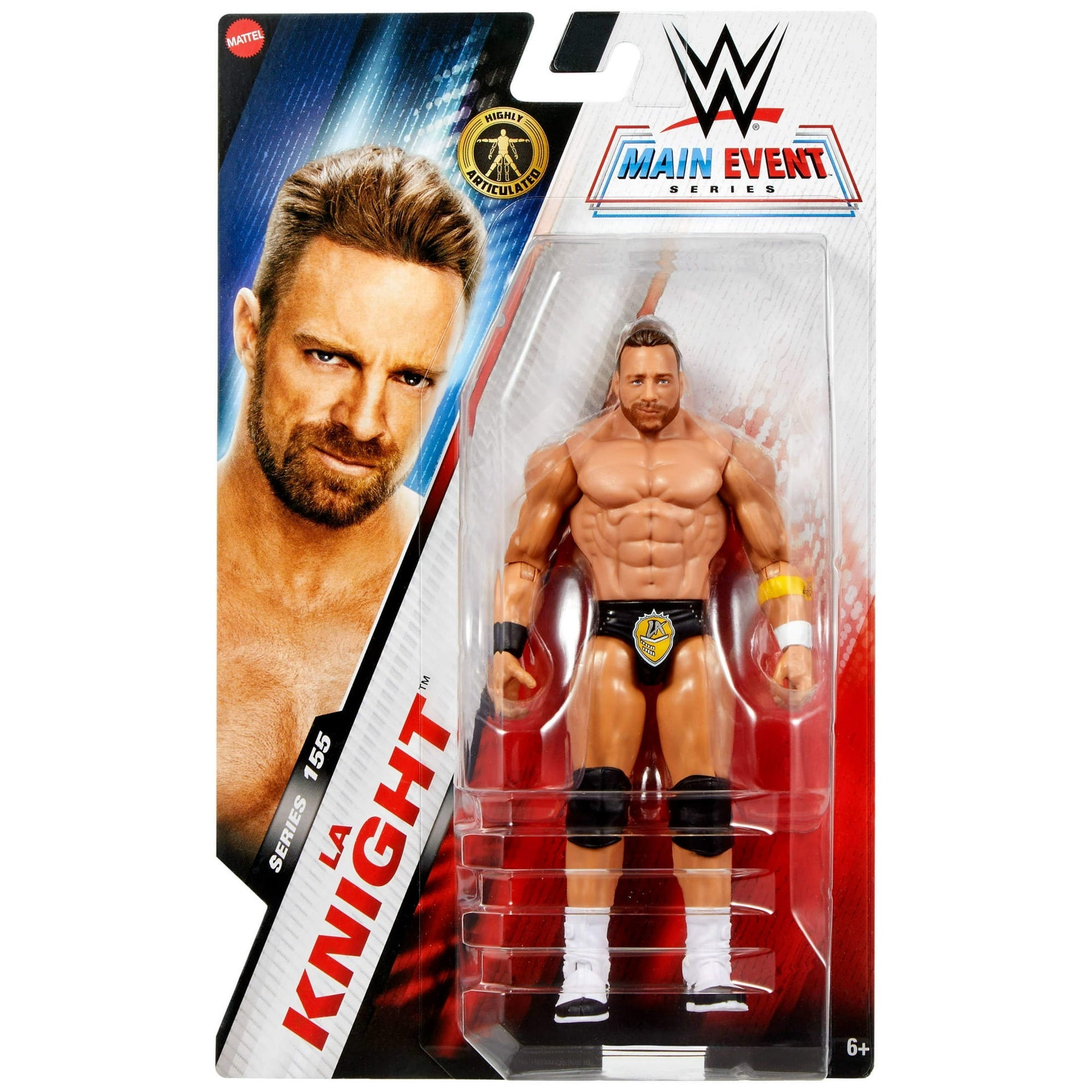 WWE LA Knight Action Figure, Main Event Series #155 6-inch Collectible Superstar with Articulation