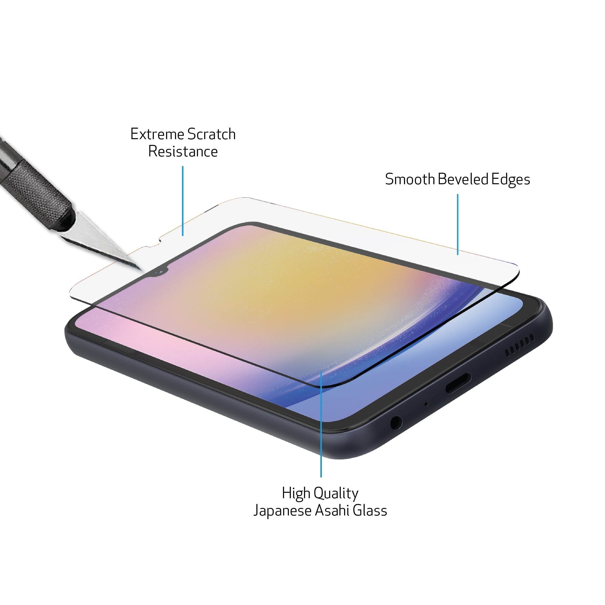 DuraGlass Tempered Glass Screen Protector for Samsung Galaxy A25 5G