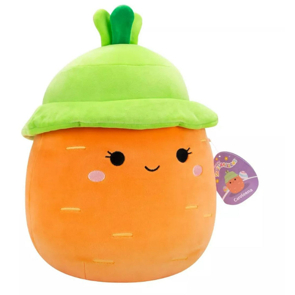 Squishmallows 12" Caroleena the Orange Carrot with Green Bucket Hat Plush Stuffed Animal Toy