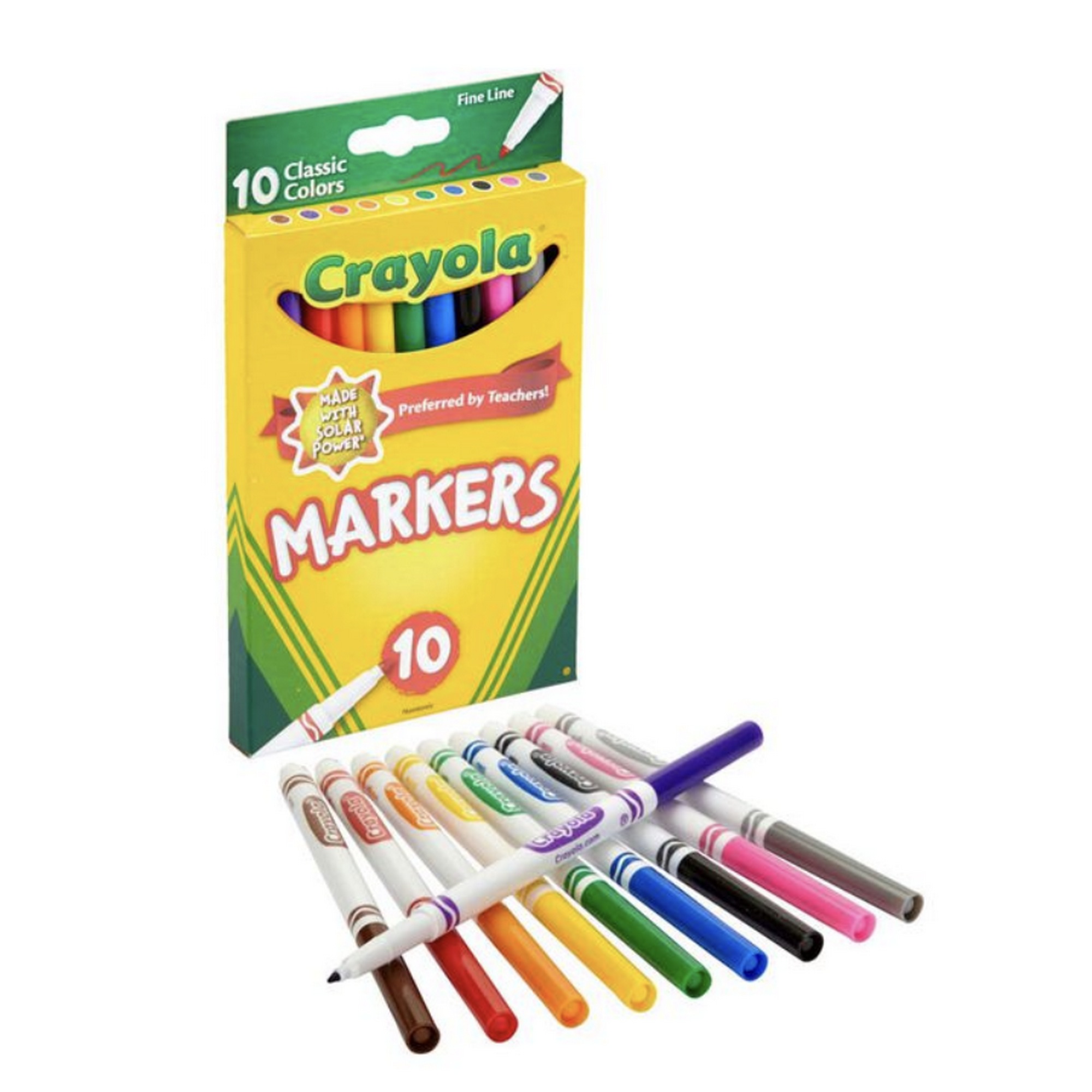 Crayola Classic Fine Markers Assorted Colors, 10 Count, 2 Pack