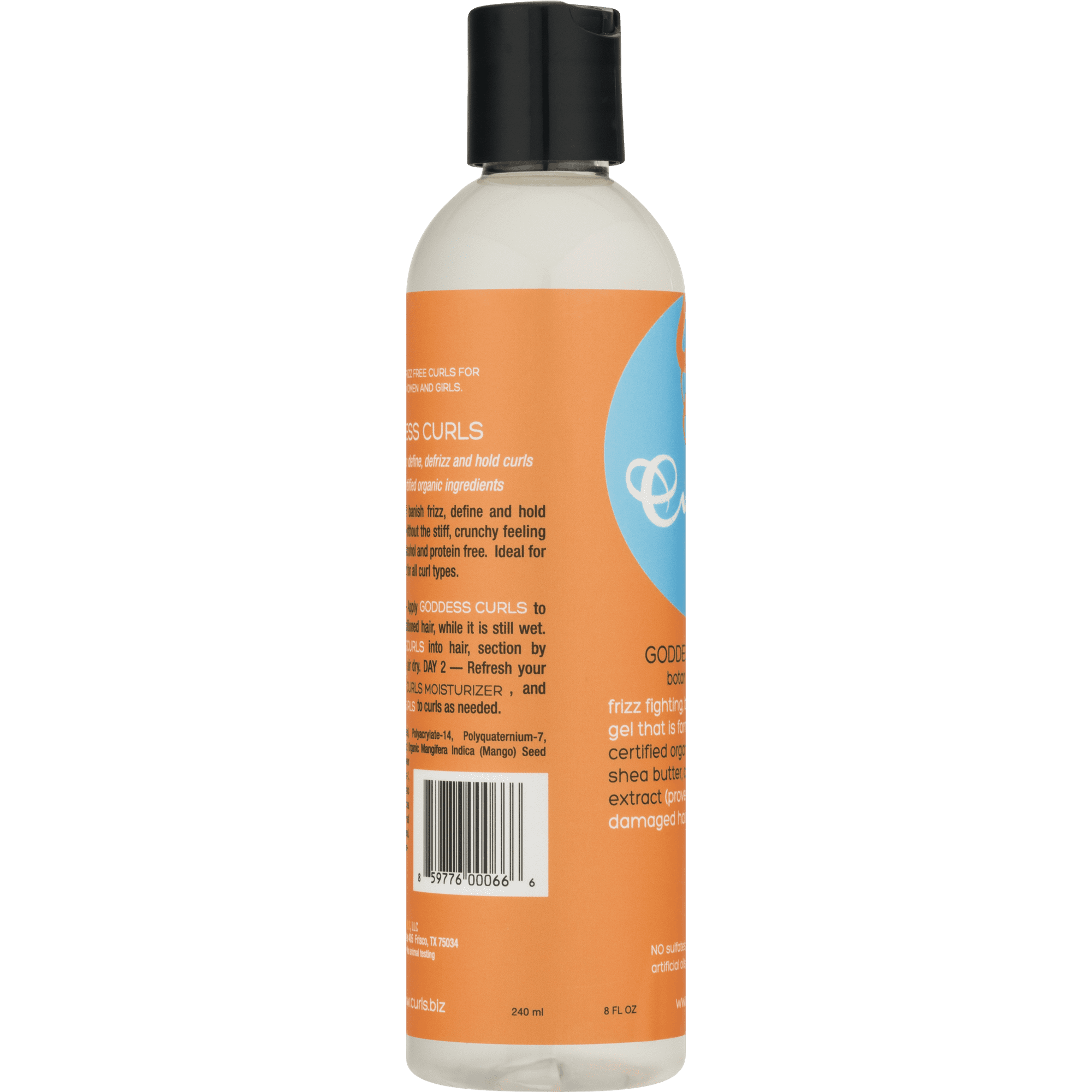 Curls Curls Botanical Gelle, 8 oz Curls Goddess Botanical Holding Frizz Fighting Moisturizing Styling Gel