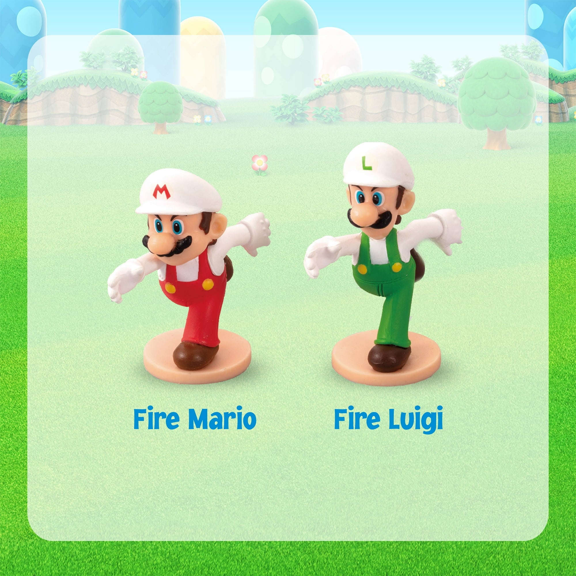 Epoch Games Super Mario Fire Mario Stadium, Tabletop Skill and Action Game with Collectible Super Mario Action Figures