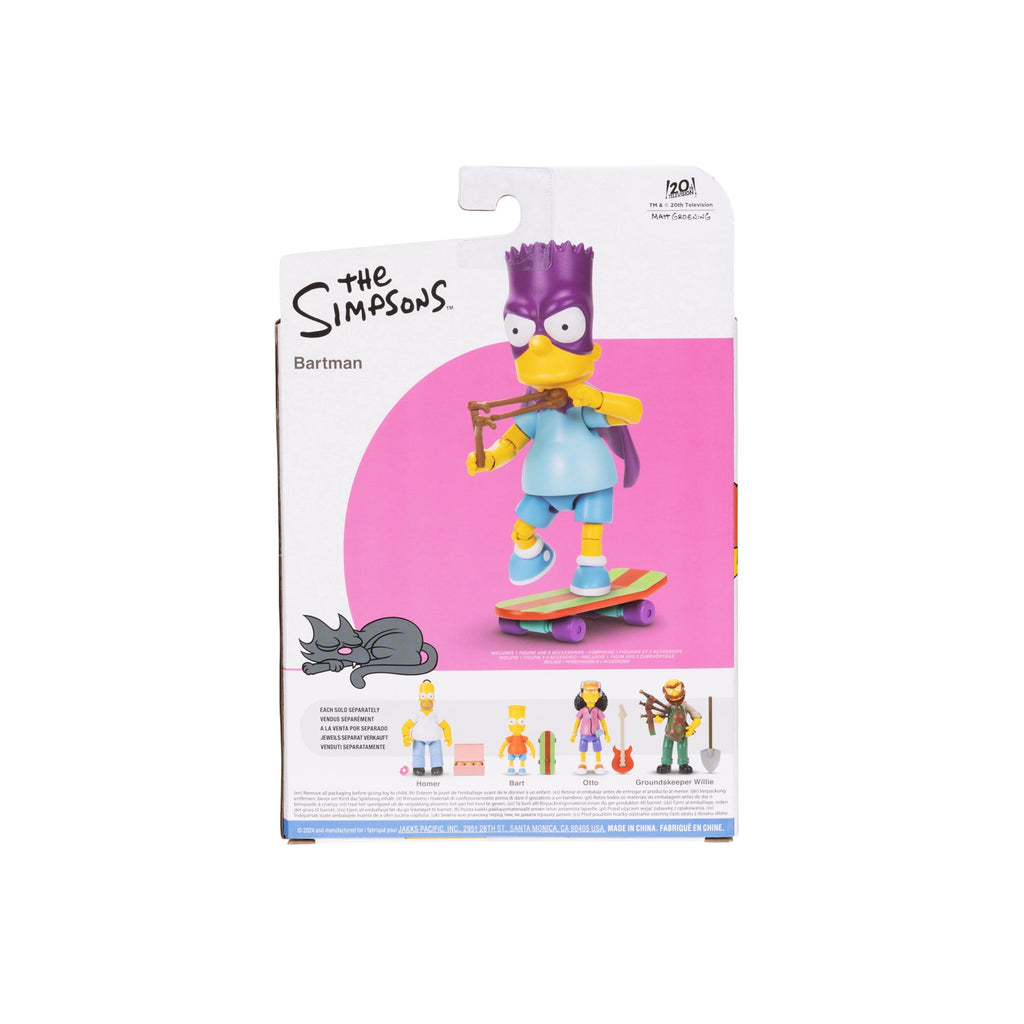 The Simpsons 5 inch Tall Bartman Articulated Action Figure with Skateboard Accessory