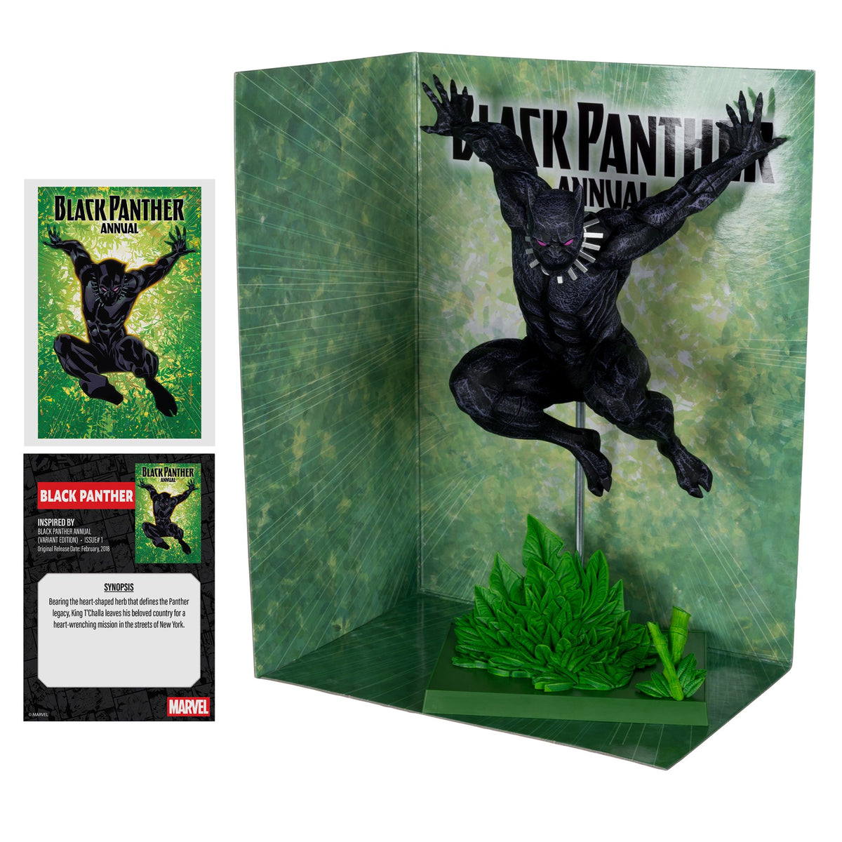 Black Panther 1:6th Scale Collectible with Scene (Marvel: Black Panther Annual (Variant) #1) - McFarlane Toys