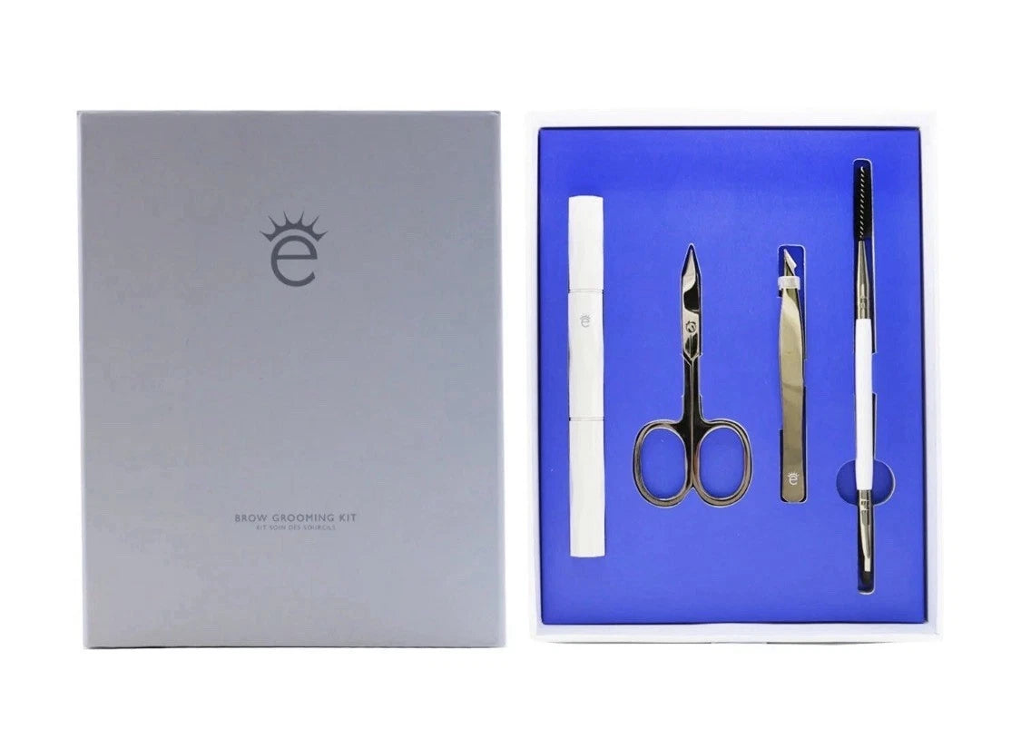 Eyeko Brow Grooming Kit: Brow Brush & Spoolie + Scissors + Tweezers + Brow BNIB