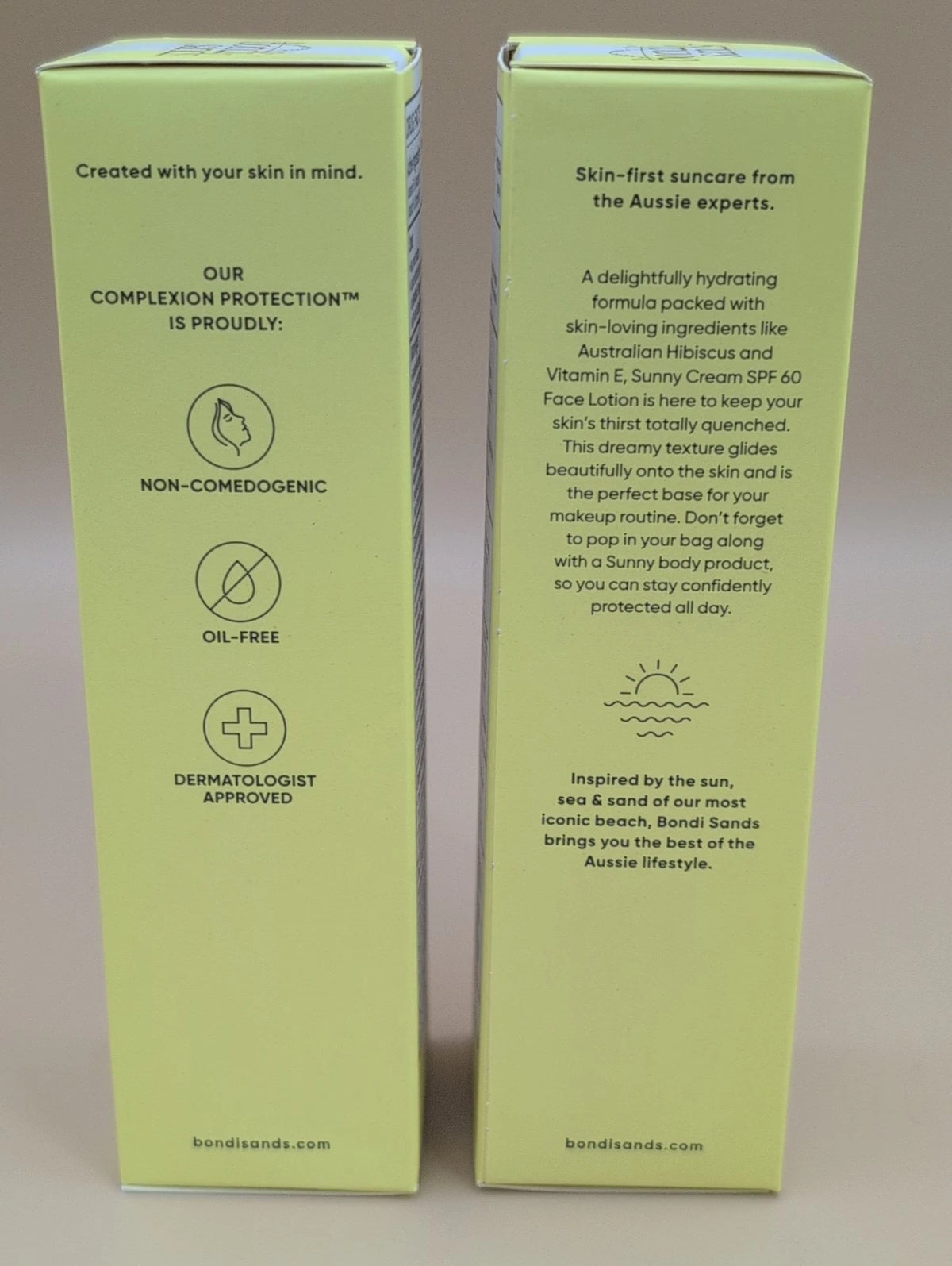 2-Bondi Sands Sunny Cream SPF 60 Face Lotion, Hydrating + Nourishing - Sunscreen EXP10/26