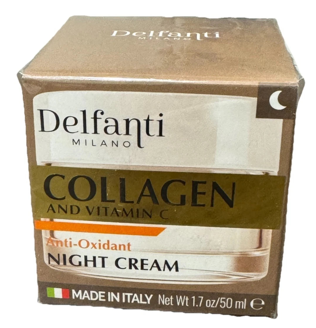 Delfanti Milano Collagen VITAMIN C anti-oxidant Night Cream made in Italy