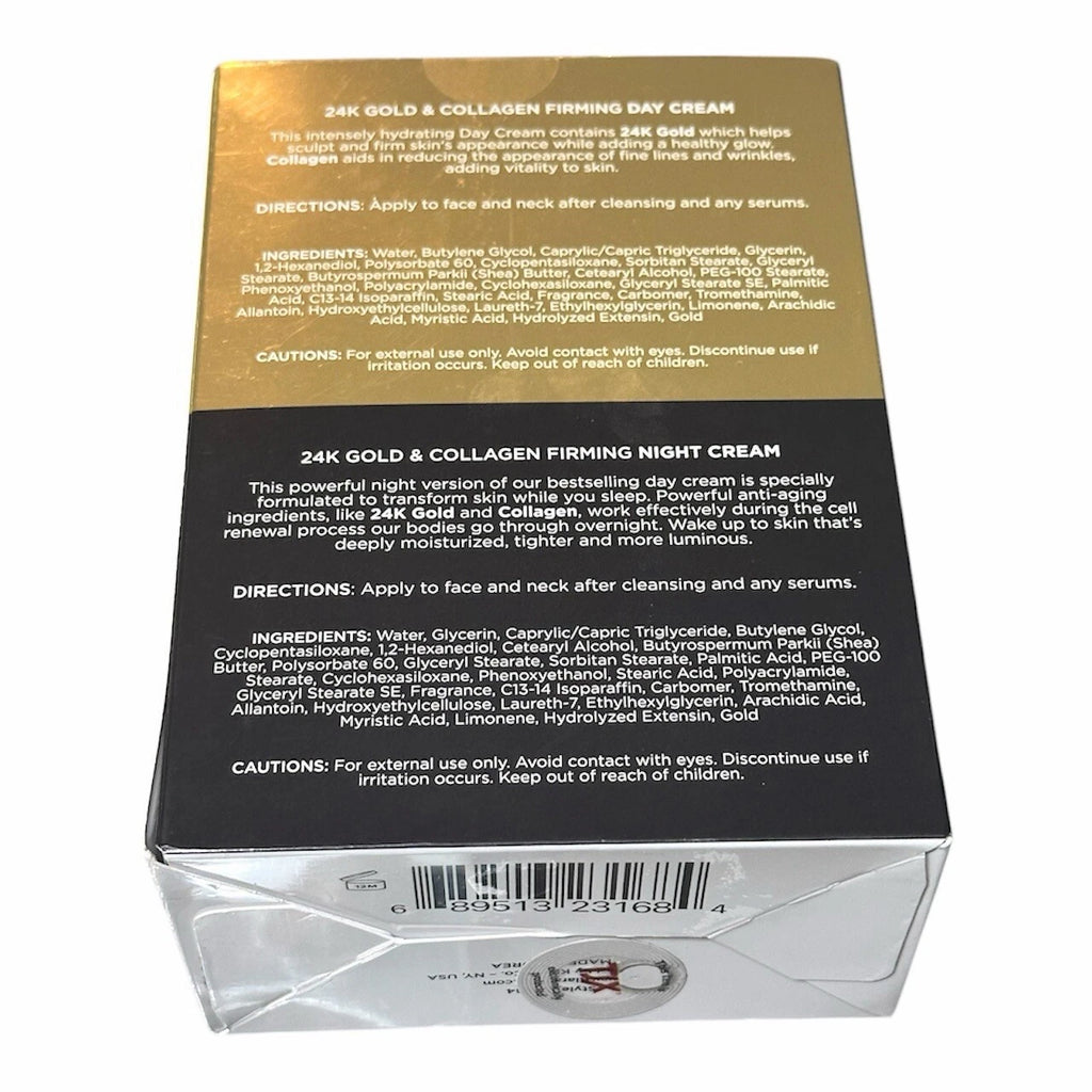 CB Clear Beauty 24K Gold Collagen Day & Night Firming Cream 1.69 oz ea