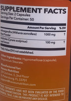 Havasu Nutrition Ashwagandha Capsules Artichoke Extract Stress Support, 100 ct EXP 3/27