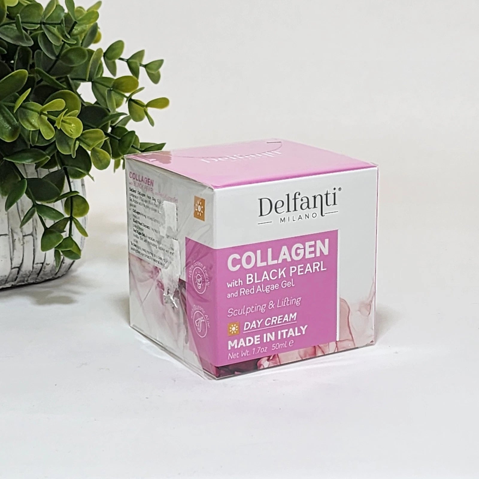 Delfanti Collagen Day Cream Black Pearl & Red Algae Sculpting Lifting 1.7 fl oz