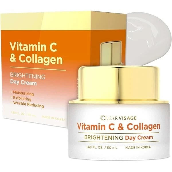 Clear Visage Vitamin C & Collagen Day Cream ~Brightening for Luminous Skin 50ml