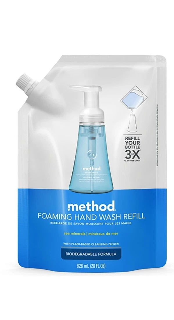 Method Foaming Hand Wash - All Fragrances, 28 oz. Refill Bottle - Sea Minerals L