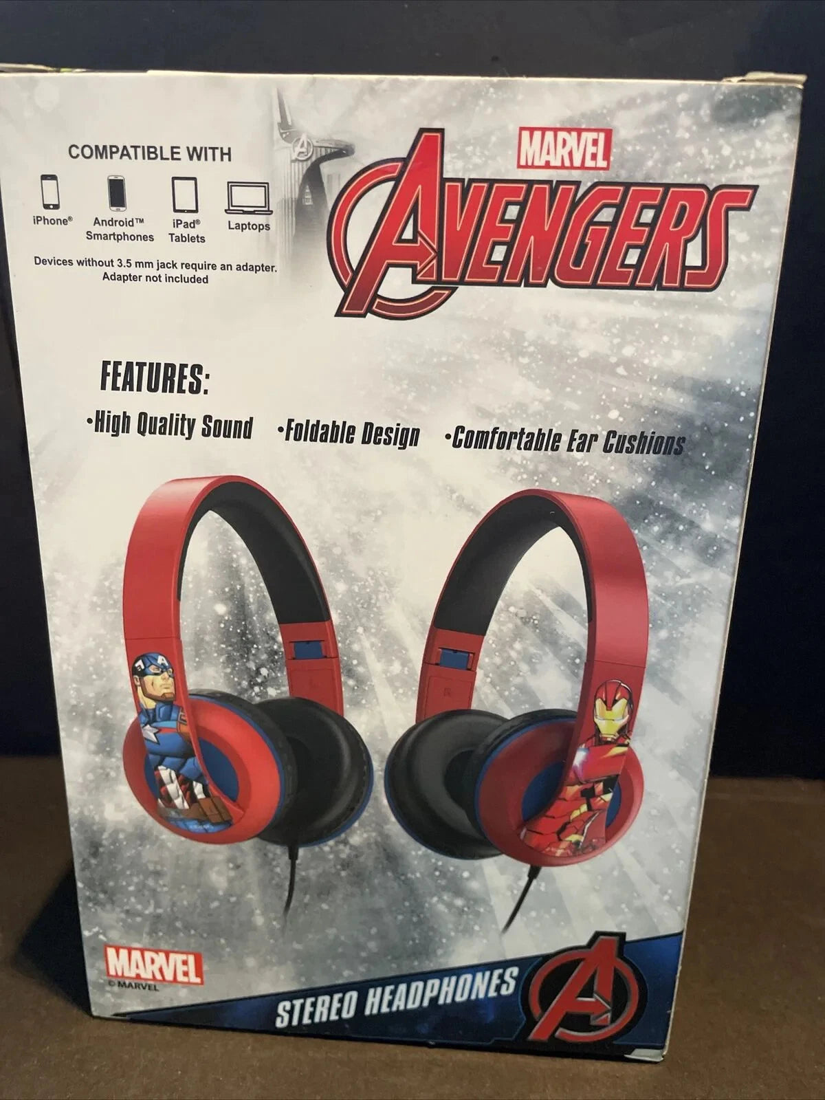 MARVEL AVENGERS Stereo Headphones! Foldable Headbands! HP-0393-AVENGER