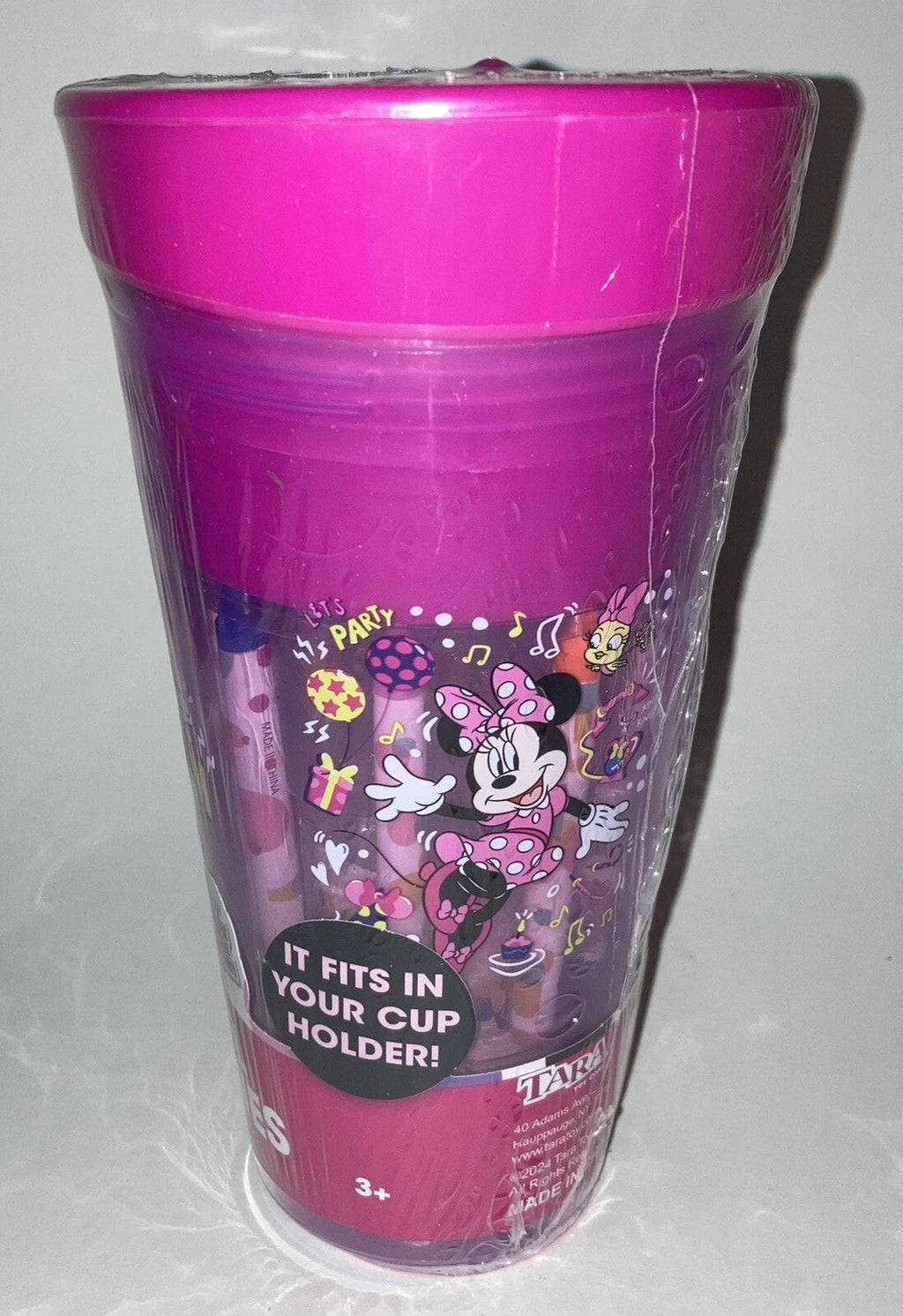 Junior MINNIE MOUSE Travel Activity 8" Pink Cup  Ages 3+