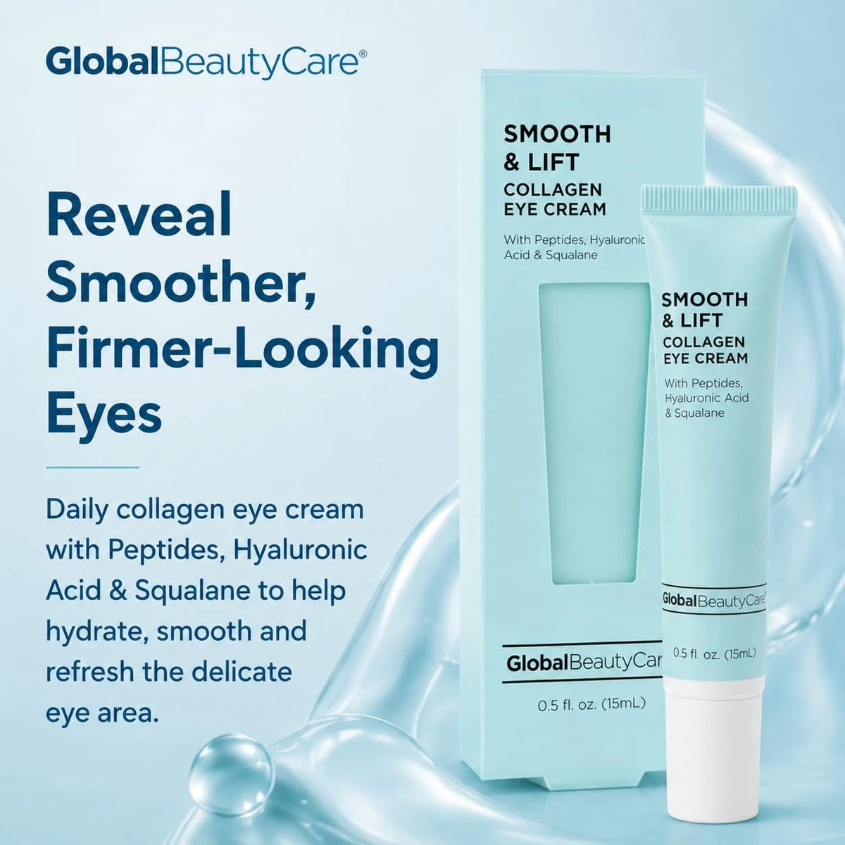 Smooth & Lift Collagen Eye Cream - Refining Under Eye Treatment to Support Sk...