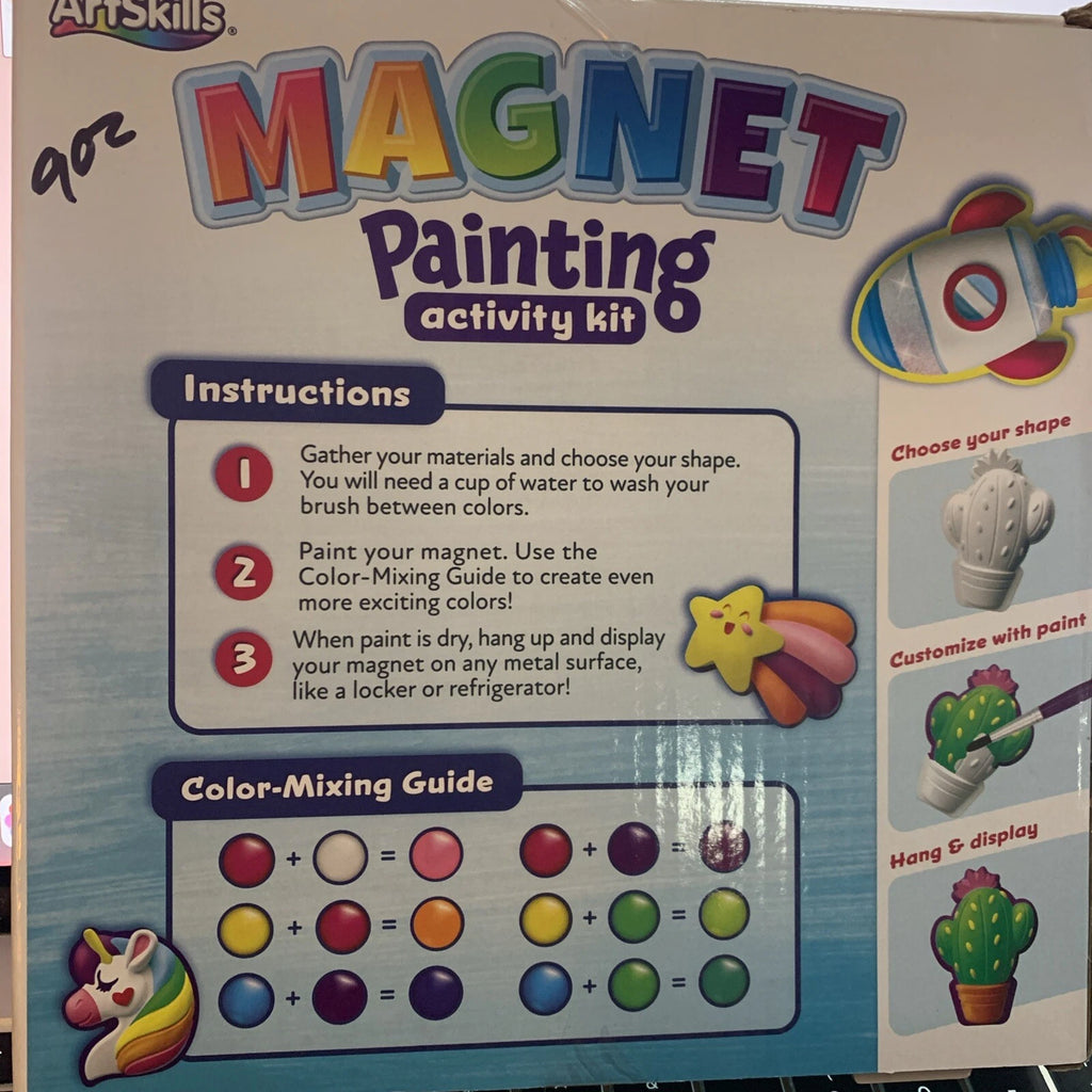 Art Skills Paint-Your-Own Ceramic Magnets, Set of 4