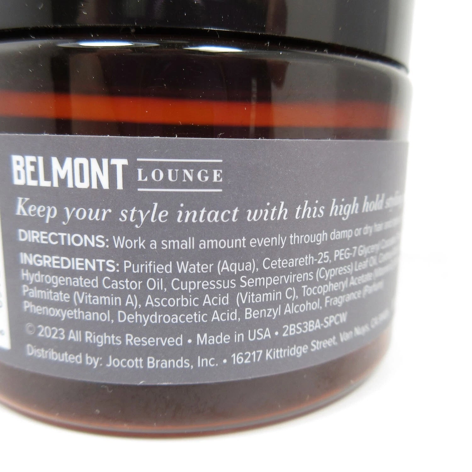 Belmont Lounge High Hold Pomade Bourbon & Oak 4oz